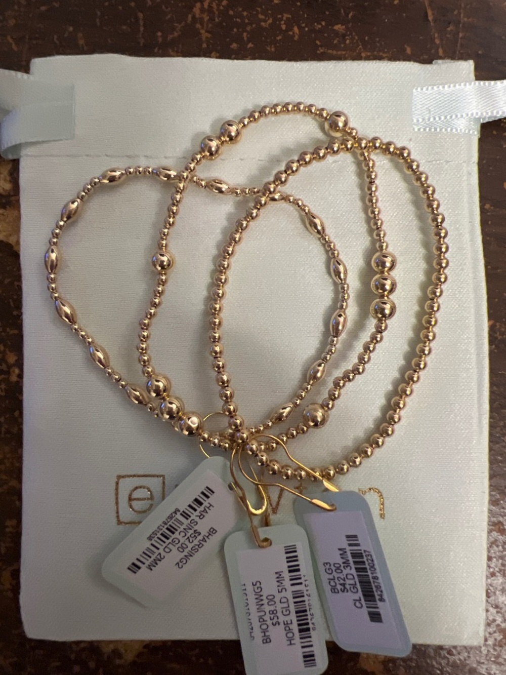 NWT Enewton bracelet set gold